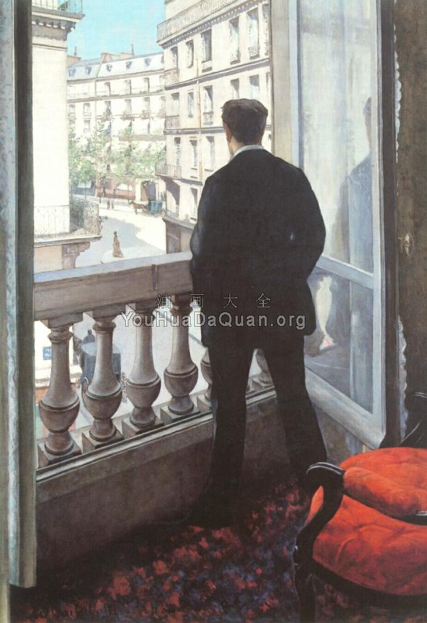 A Young Man at His Window - 古斯塔夫·卡里伯特